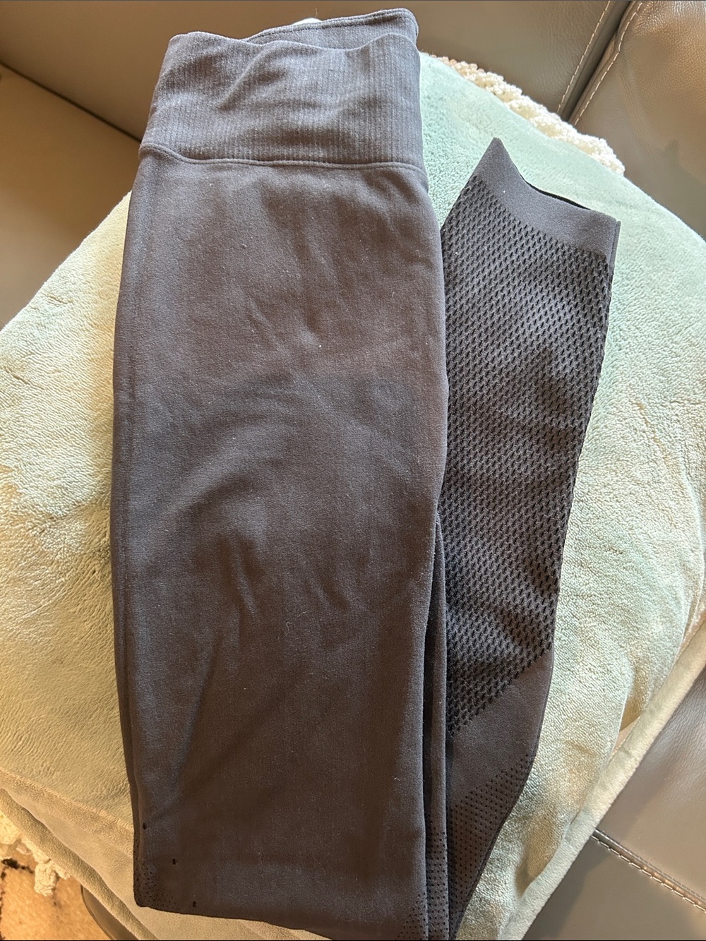 adidas Black Leggings with Mesh Panels